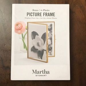 Martha Stewart Brass 4 Photo Picture Frame